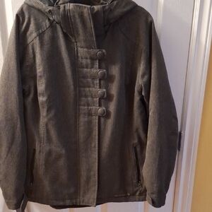 Womens Gray Merrell Opi-Shell Hooded Jacket